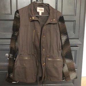 Olive green tribal jacket